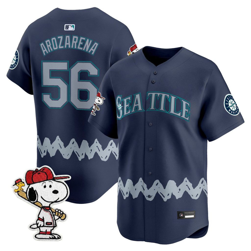 Men's Seattle Mariners x Peanuts Vapor Premier Limited Jersey - Stitched