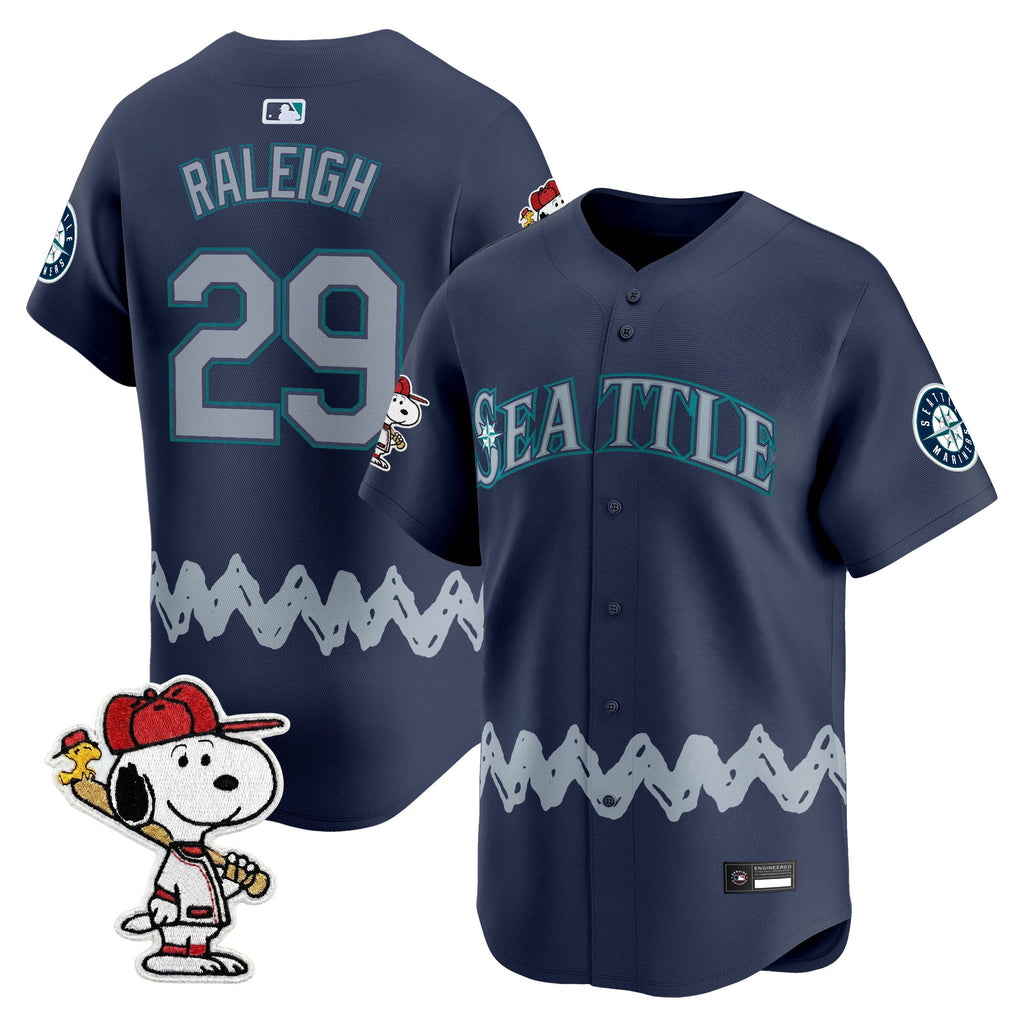 Men's Seattle Mariners x Peanuts Vapor Premier Limited Jersey - Stitched