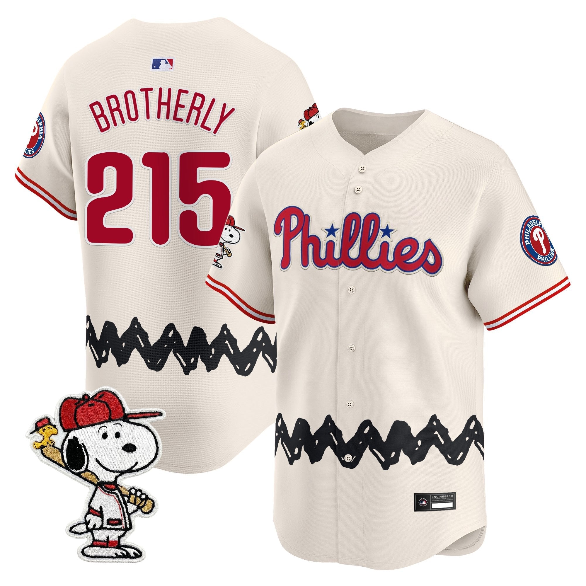 Men's Philadelphia Phillies x Peanuts Vapor Premier Limited Jersey - Stitched