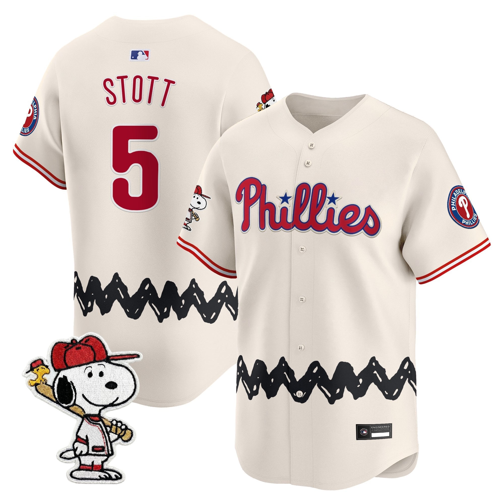 Men's Philadelphia Phillies x Peanuts Vapor Premier Limited Jersey - Stitched