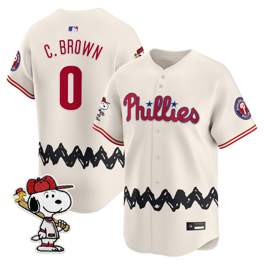 Men's Philadelphia Phillies x Peanuts Vapor Premier Limited Jersey - Stitched