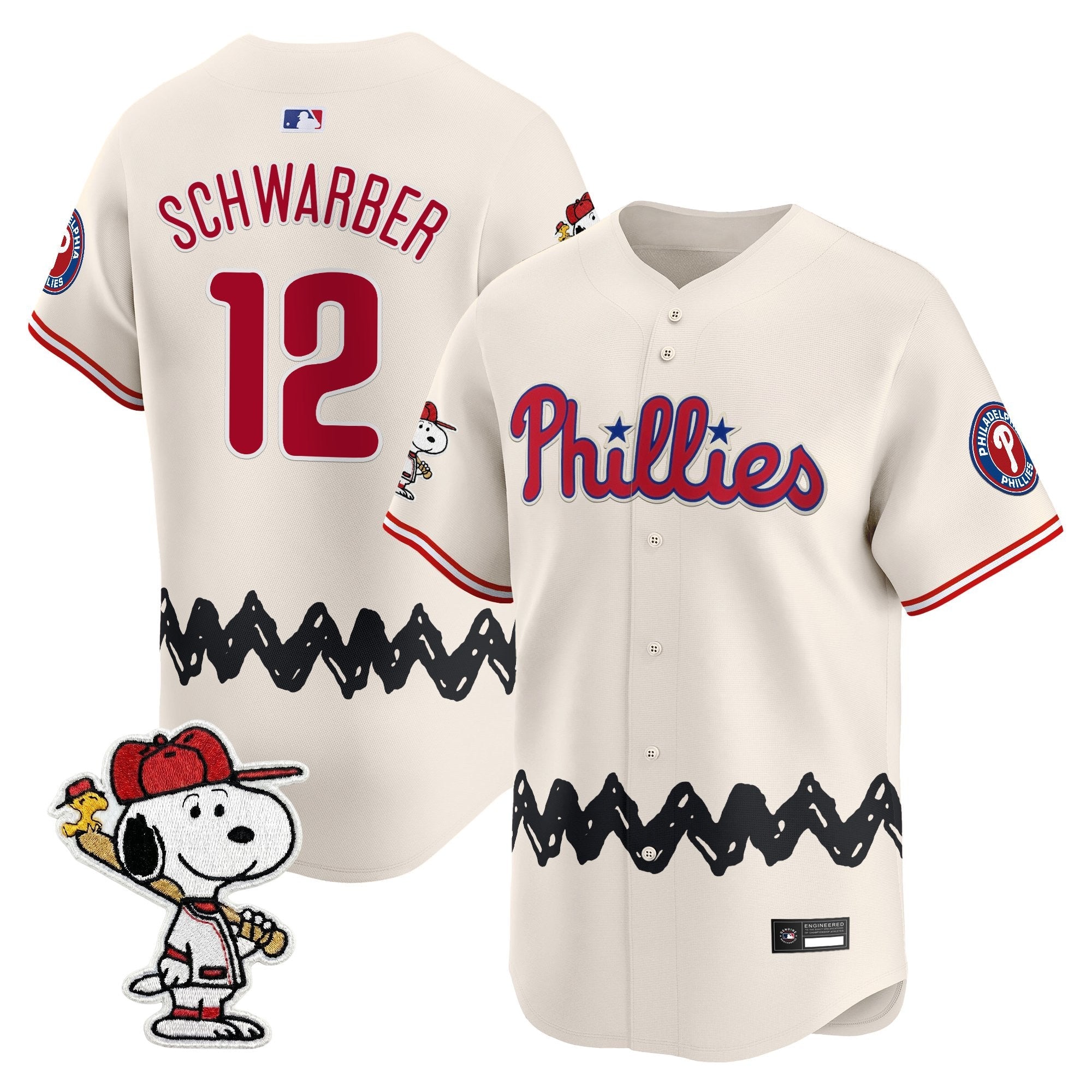 Men's Philadelphia Phillies x Peanuts Vapor Premier Limited Jersey - Stitched
