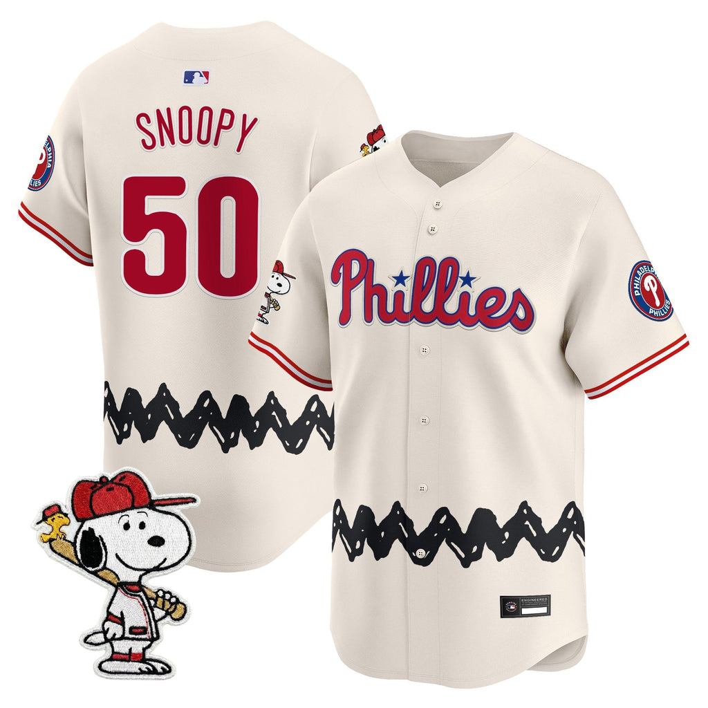 Men's Philadelphia Phillies x Peanuts Vapor Premier Limited Jersey - Stitched