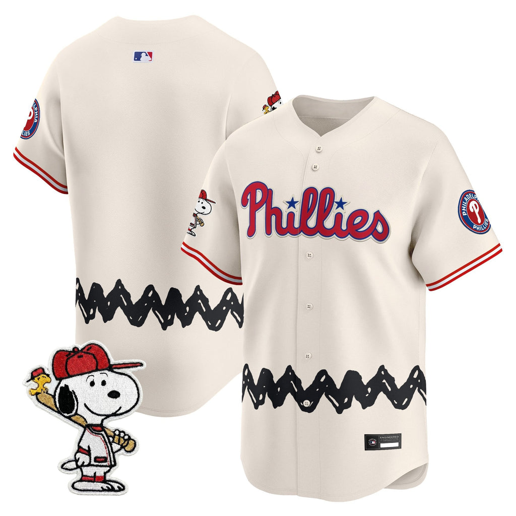 Men's Philadelphia Phillies x Peanuts Vapor Premier Limited Jersey - Stitched