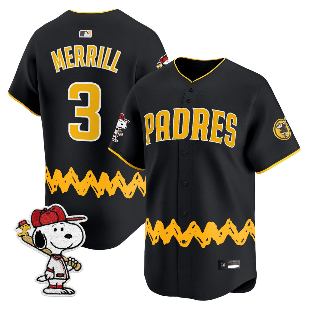 Men's Padres x Peanuts Vapor Premier Limited Jersey - Stitched
