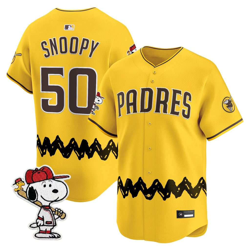 Men's Padres x Peanuts Vapor Premier Limited Jersey - Stitched