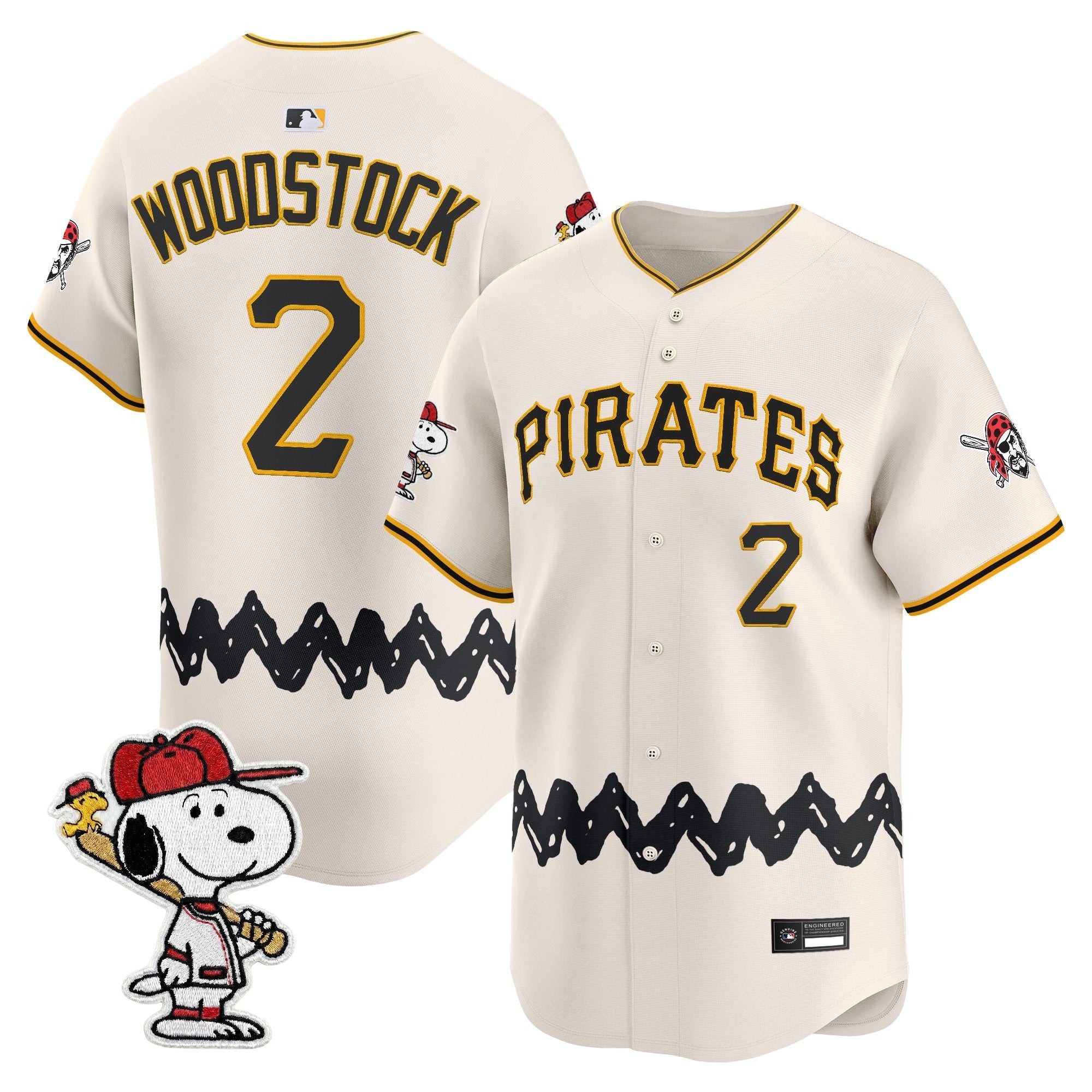Men's Pittsburgh Pirates x Peanuts Vapor Premier Limited Jersey - Stitched