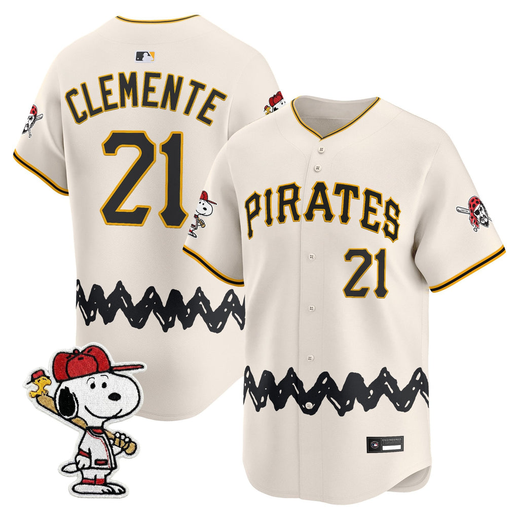 Men's Pittsburgh Pirates x Peanuts Vapor Premier Limited Jersey - Stitched