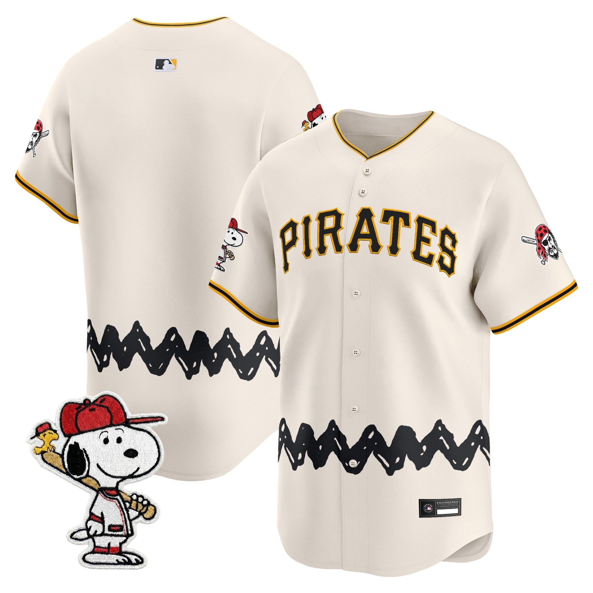 Men's Pittsburgh Pirates x Peanuts Vapor Premier Limited Jersey - Stitched