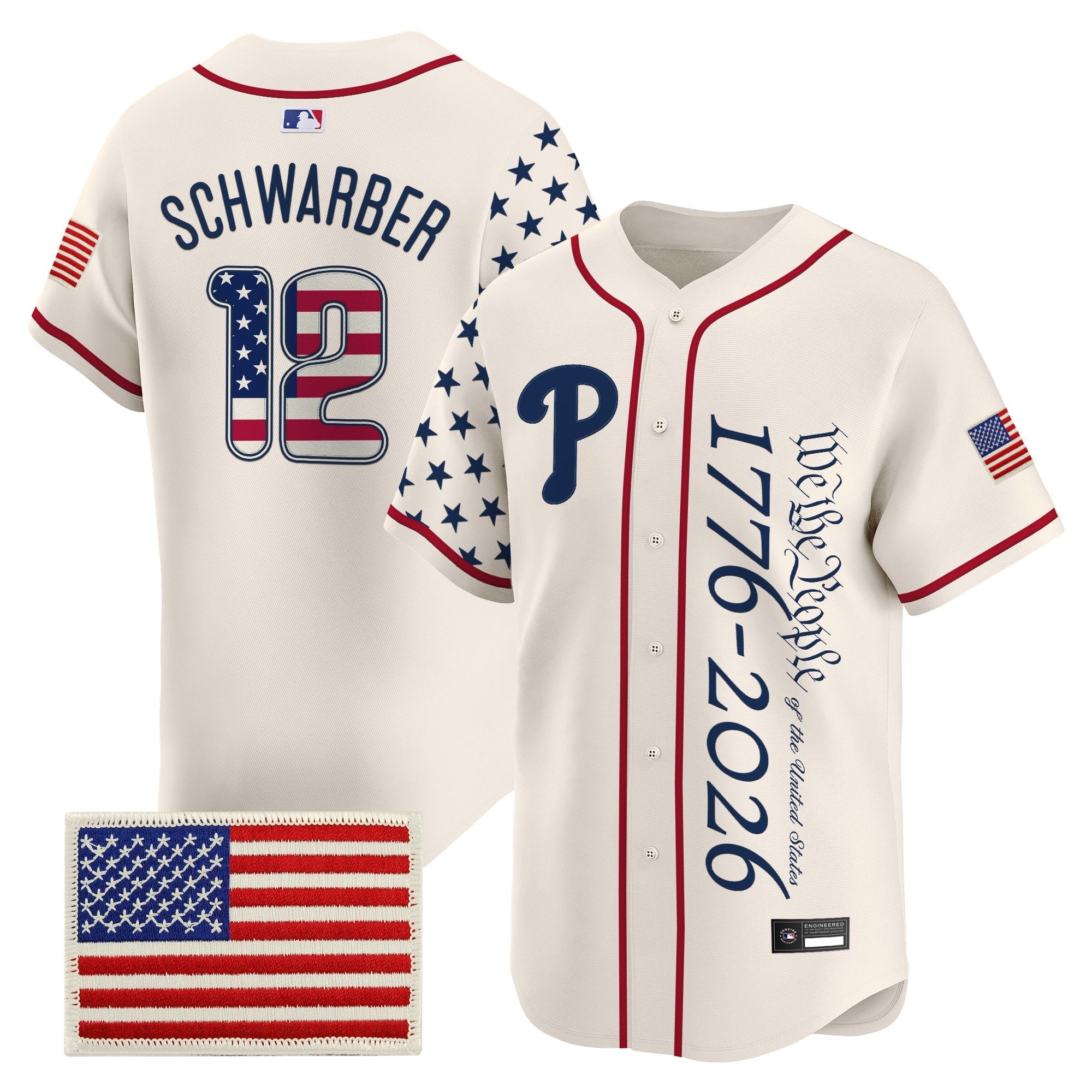 Men's Philadelphia Phillies "America 250 Edition" Vapor Premier Limited Jersey V2 - Stitched