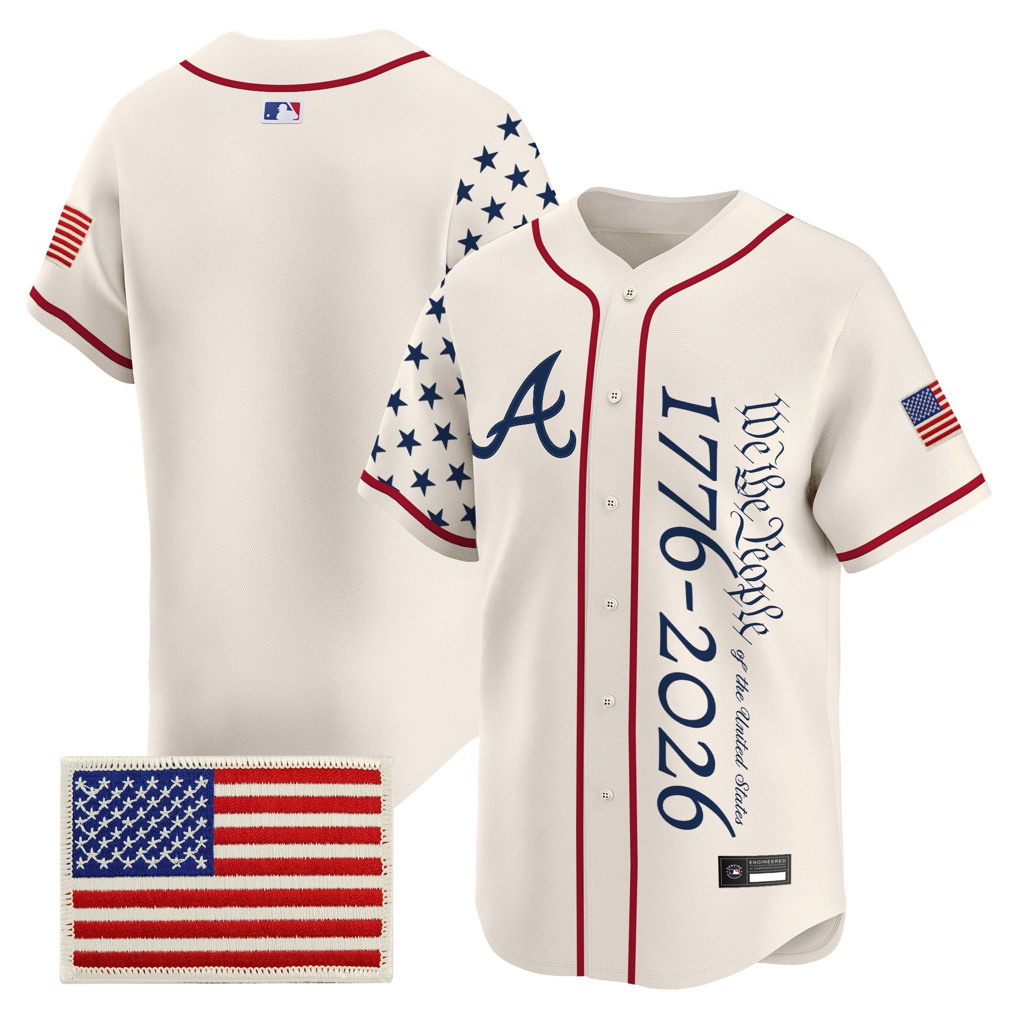 Men's Atlanta Braves "America 250 Edition" Vapor Premier Limited Jersey V2 - Stitched