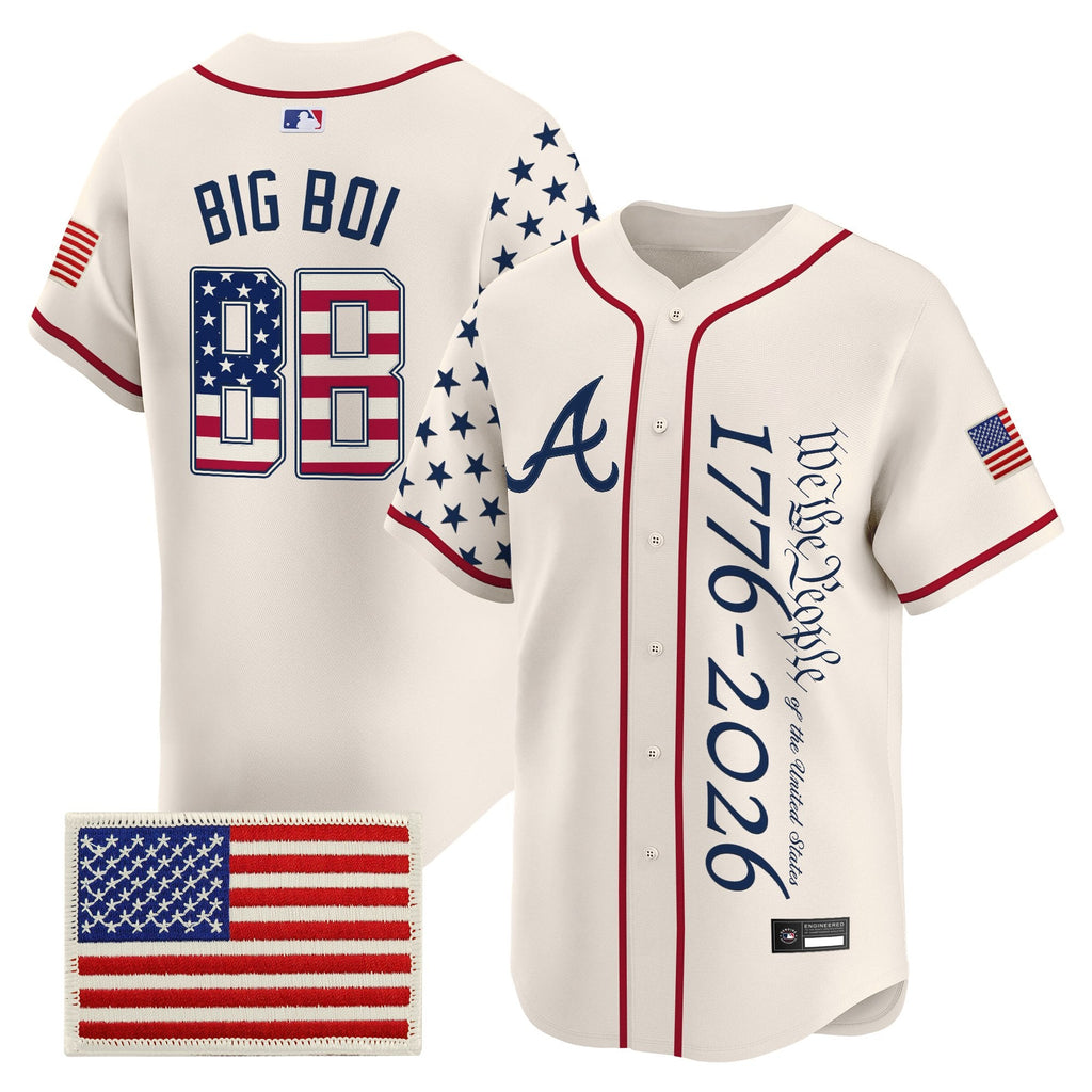 Men's Atlanta Braves "America 250 Edition" Vapor Premier Limited Jersey V2 - Stitched