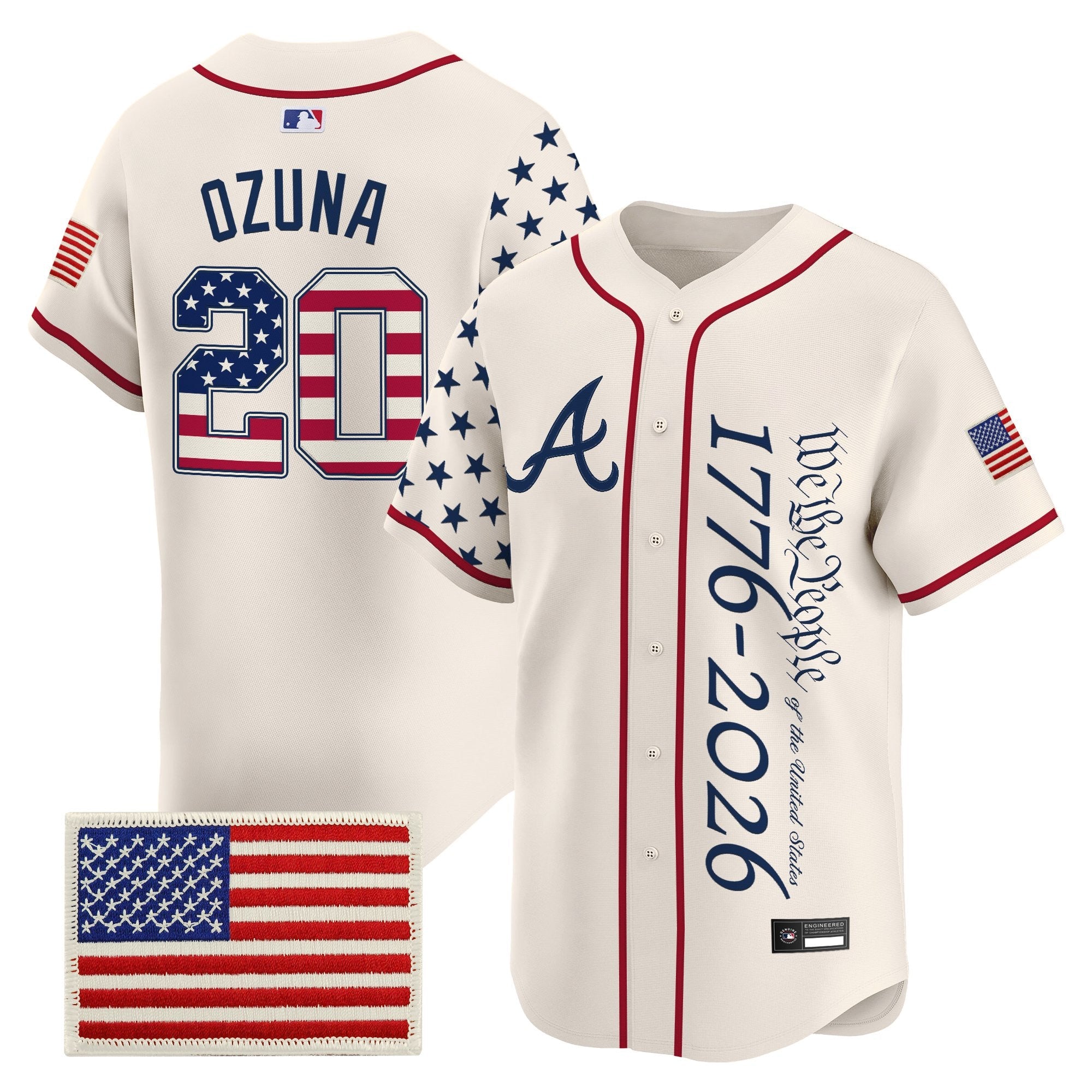 Men's Atlanta Braves "America 250 Edition" Vapor Premier Limited Jersey V2 - Stitched