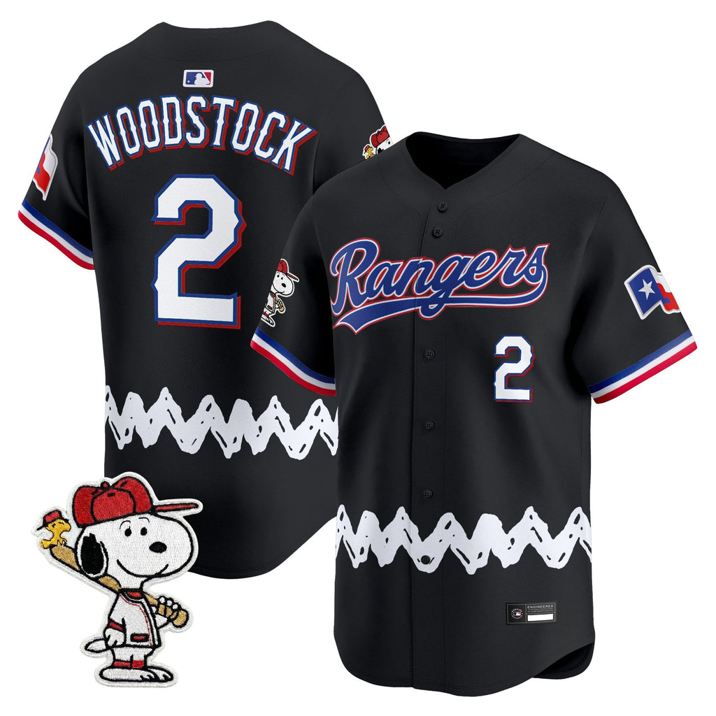 Men's Texas Rangers x Peanuts Vapor Premier Limited Jersey - Stitched