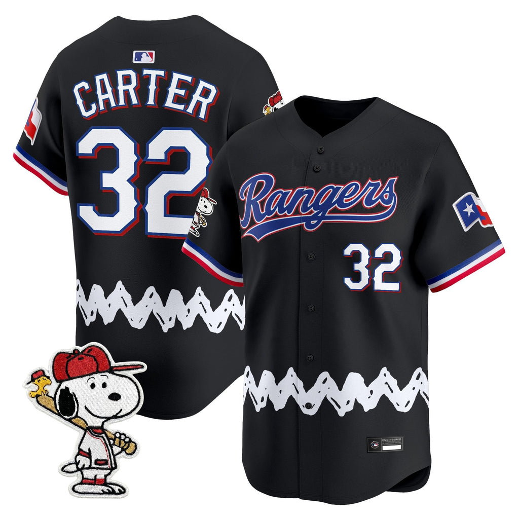Men's Texas Rangers x Peanuts Vapor Premier Limited Jersey - Stitched