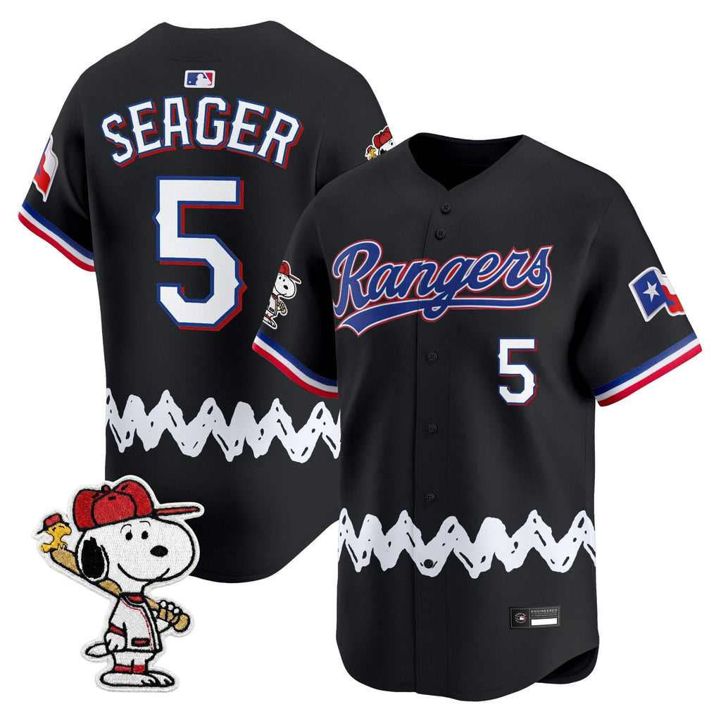 Men's Texas Rangers x Peanuts Vapor Premier Limited Jersey - Stitched