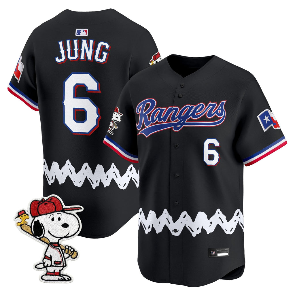 Men's Texas Rangers x Peanuts Vapor Premier Limited Jersey - Stitched