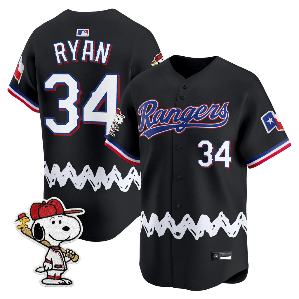 Men's Texas Rangers x Peanuts Vapor Premier Limited Jersey - Stitched