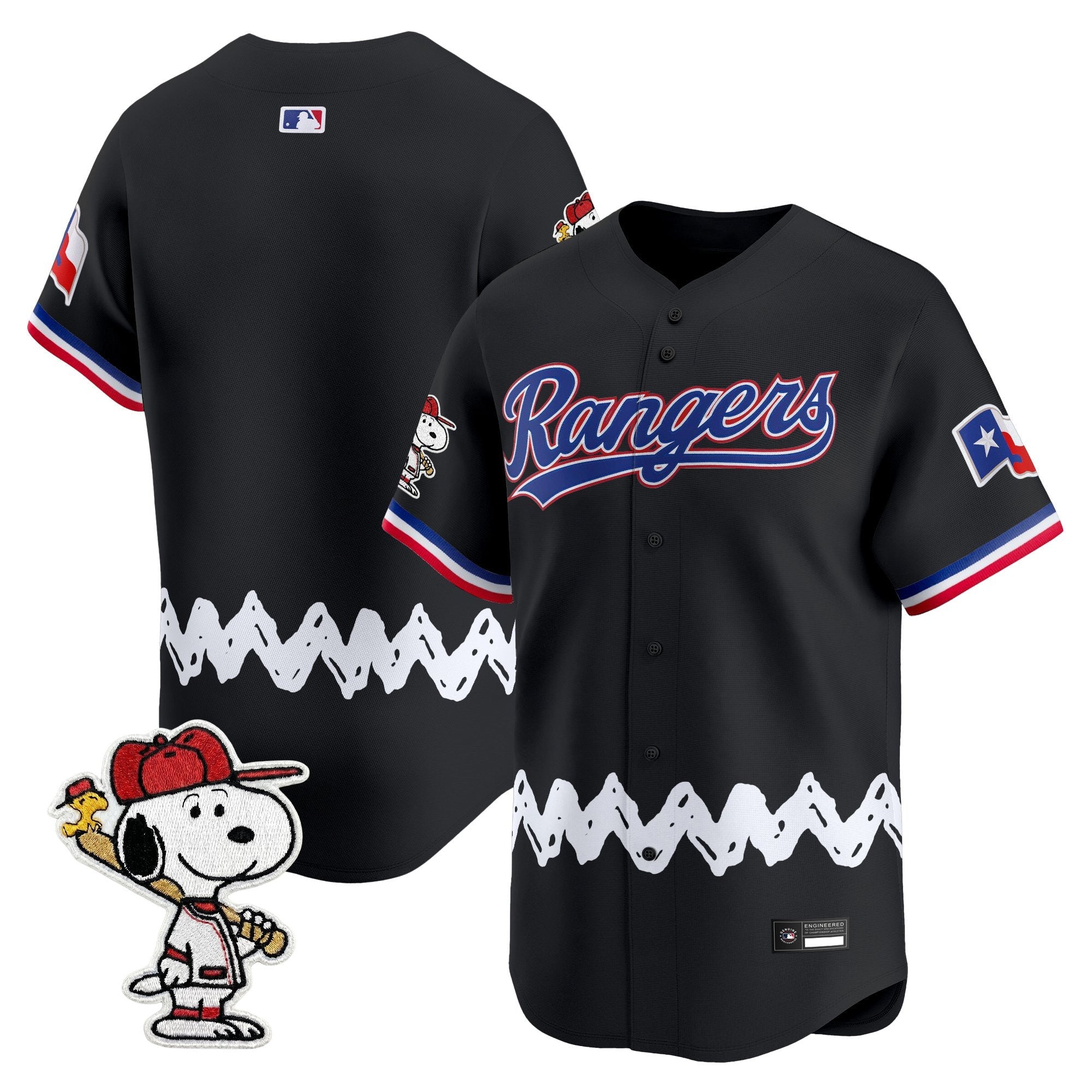 Men's Texas Rangers x Peanuts Vapor Premier Limited Jersey - Stitched