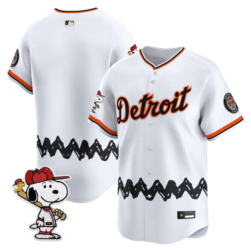 Men's Detroit Tigers x Peanuts Vapor Premier Limited Jersey - Stitched