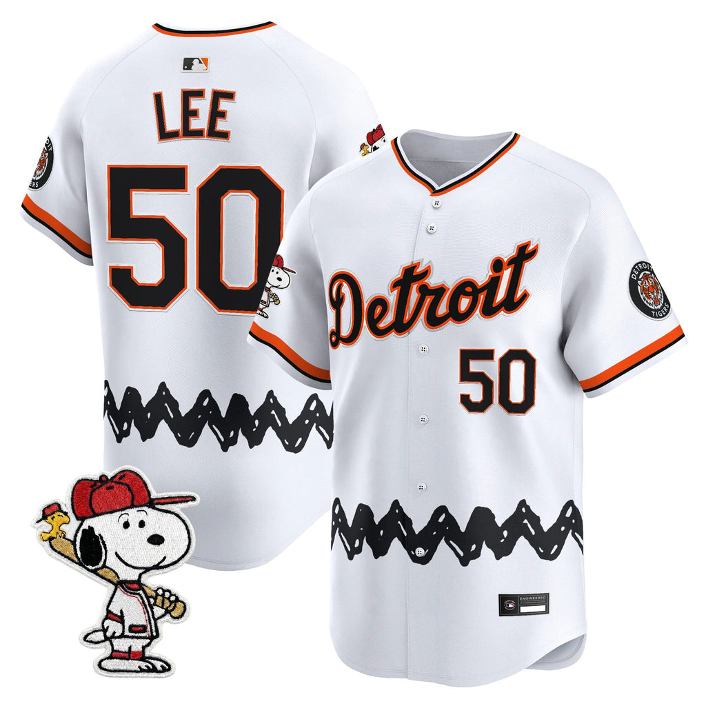 Men's Detroit Tigers x Peanuts Vapor Premier Limited Jersey - Stitched