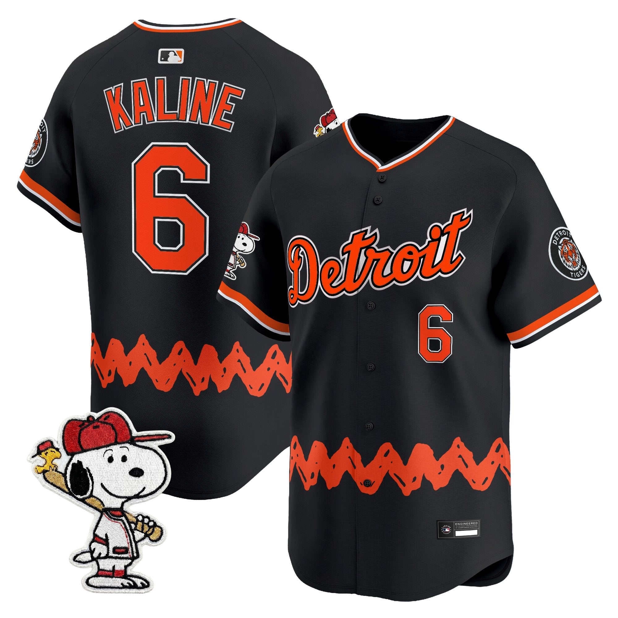 Men's Detroit Tigers x Peanuts Vapor Premier Limited Jersey - Stitched