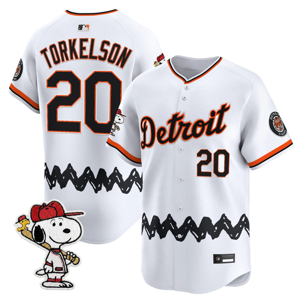 Men's Detroit Tigers x Peanuts Vapor Premier Limited Jersey - Stitched