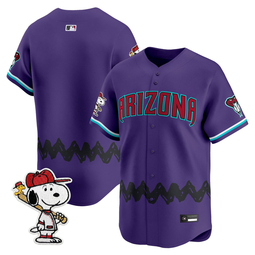 Men's Diamondbacks x Peanuts Vapor Premier Limited Jersey - Stitched