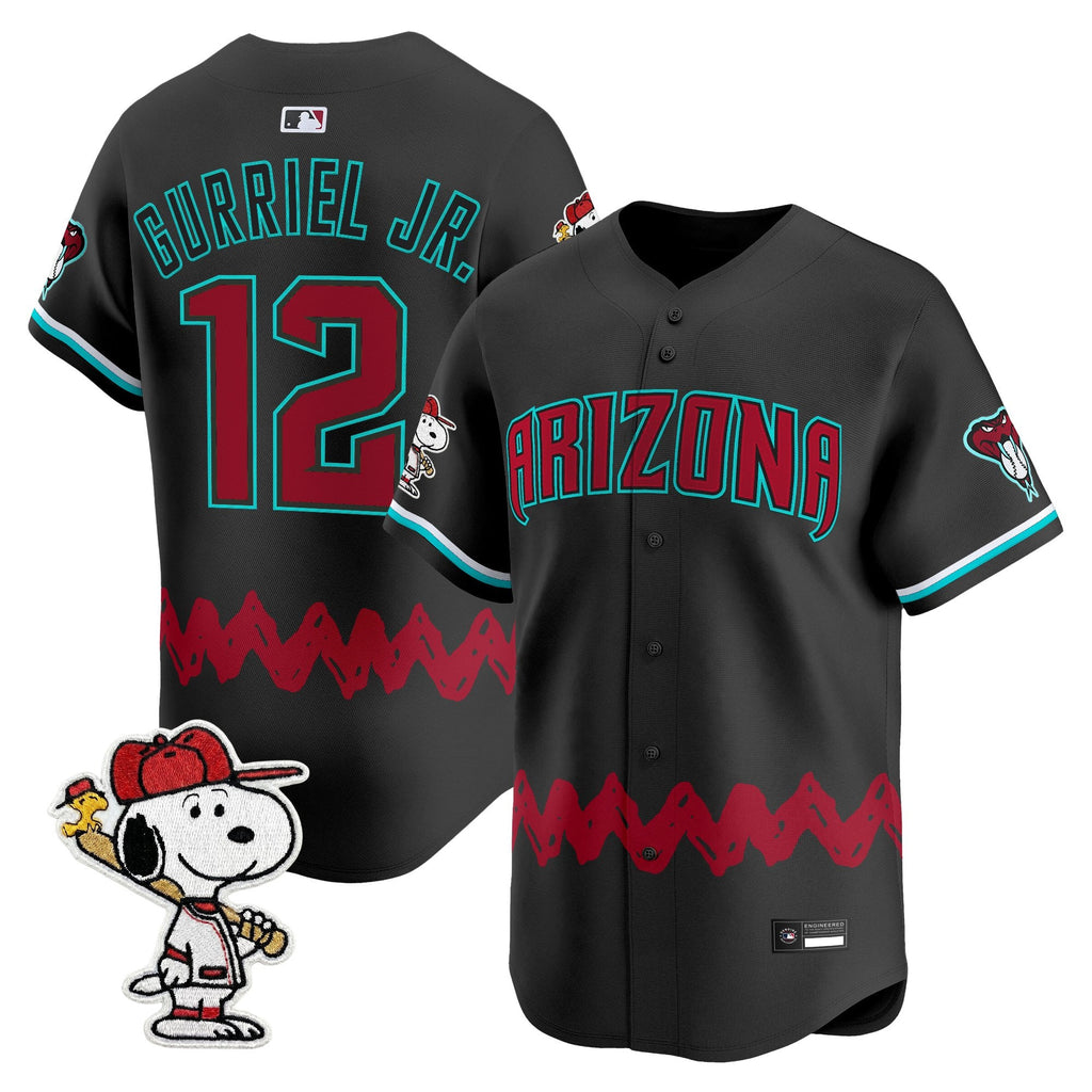 Men's Diamondbacks x Peanuts Vapor Premier Limited Jersey - Stitched
