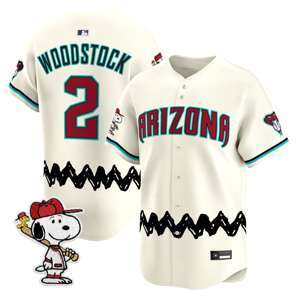 Men's Diamondbacks x Peanuts Vapor Premier Limited Jersey - Stitched