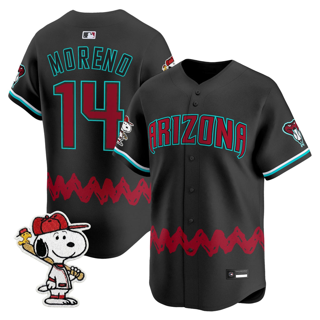 Men's Diamondbacks x Peanuts Vapor Premier Limited Jersey - Stitched