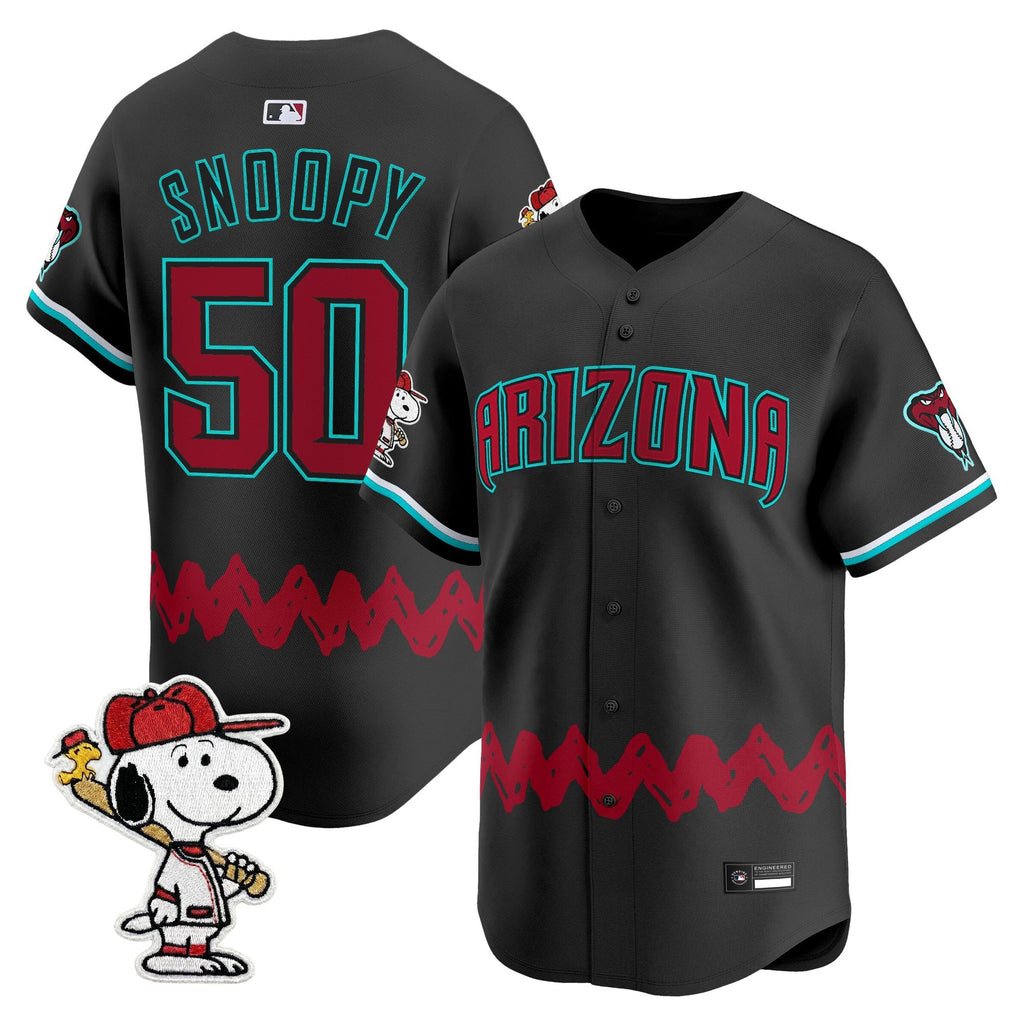 Men's Diamondbacks x Peanuts Vapor Premier Limited Jersey - Stitched