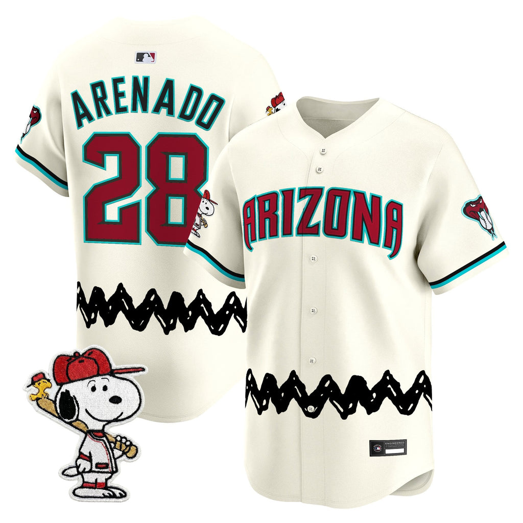 Men's Diamondbacks x Peanuts Vapor Premier Limited Jersey - Stitched