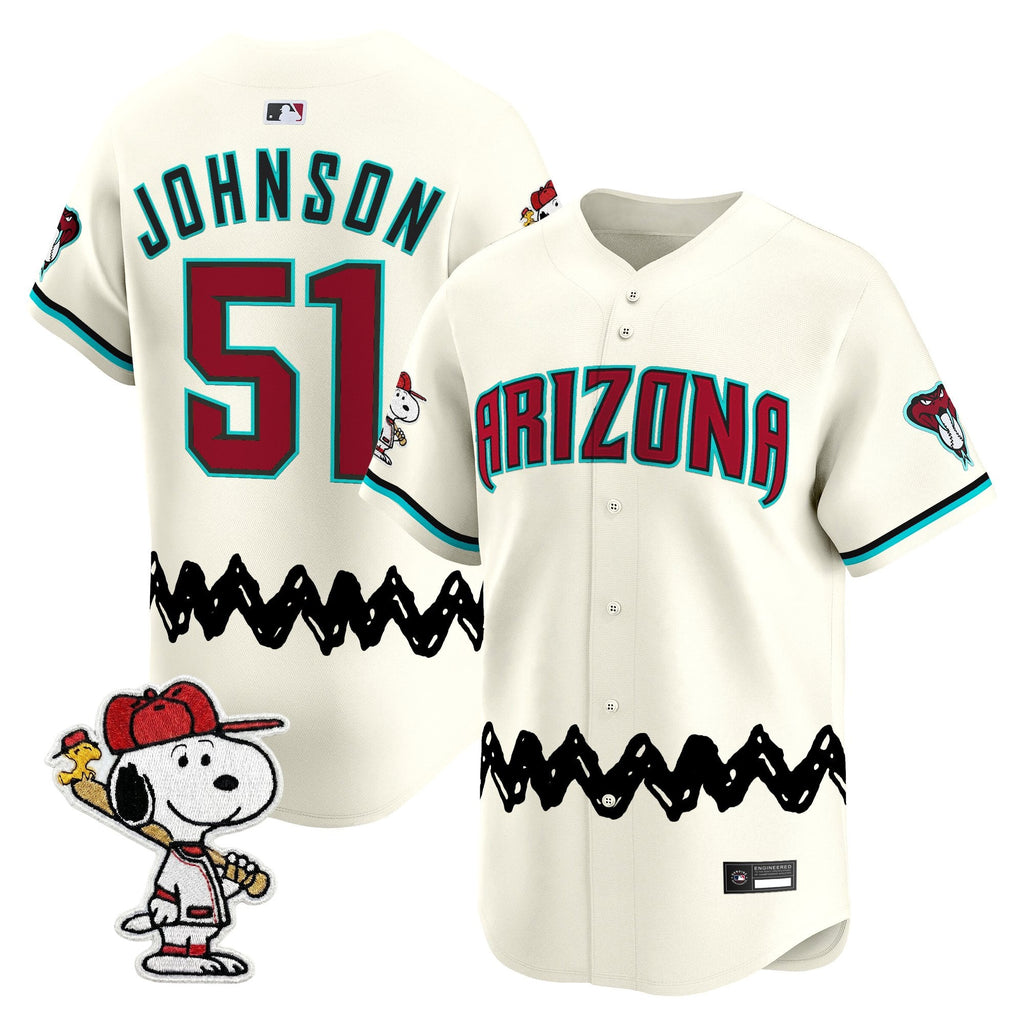 Men's Diamondbacks x Peanuts Vapor Premier Limited Jersey - Stitched