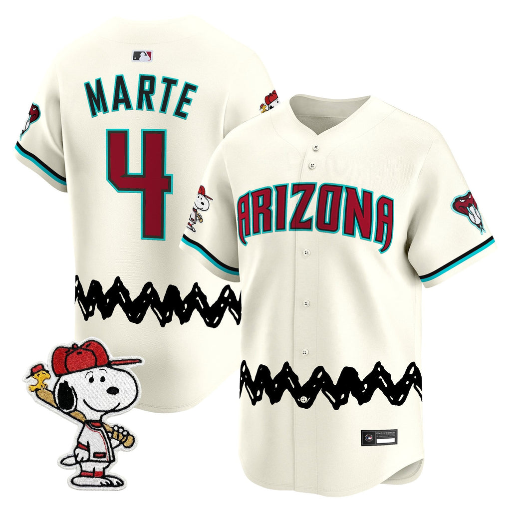 Men's Diamondbacks x Peanuts Vapor Premier Limited Jersey - Stitched