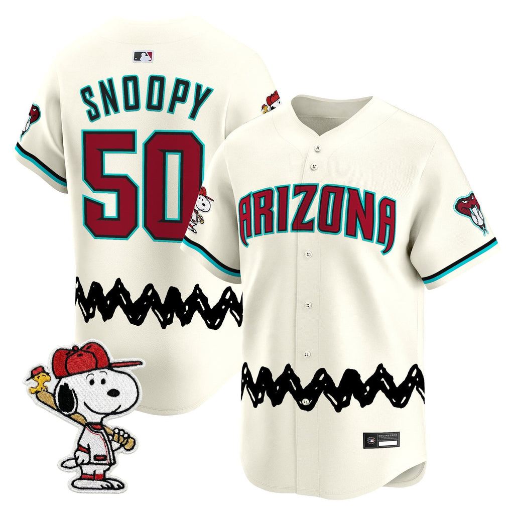 Men's Diamondbacks x Peanuts Vapor Premier Limited Jersey - Stitched