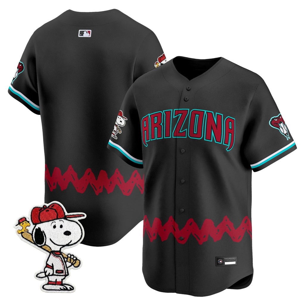Men's Diamondbacks x Peanuts Vapor Premier Limited Jersey - Stitched
