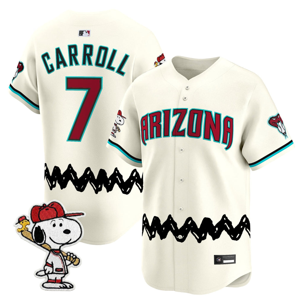 Men's Diamondbacks x Peanuts Vapor Premier Limited Jersey - Stitched