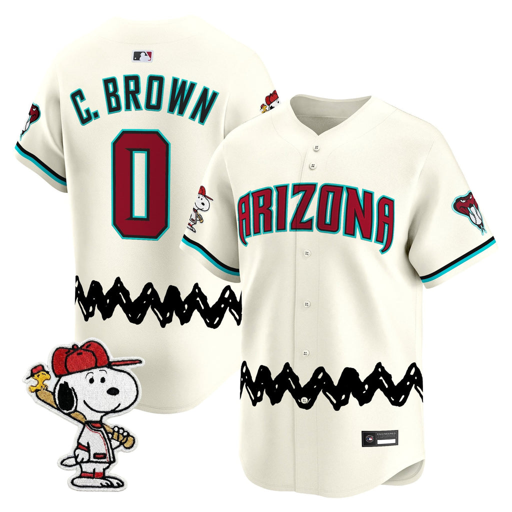Men's Diamondbacks x Peanuts Vapor Premier Limited Jersey - Stitched