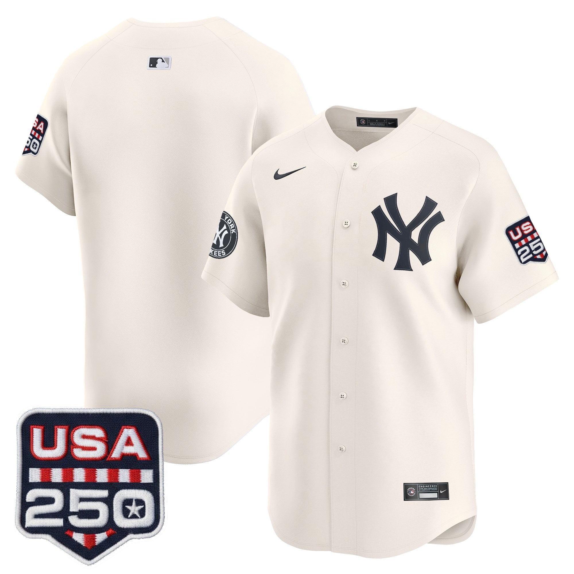 Men's New York Yankees USA 250 Fourth of July Vapor Premier Limited Jersey - All Stitched