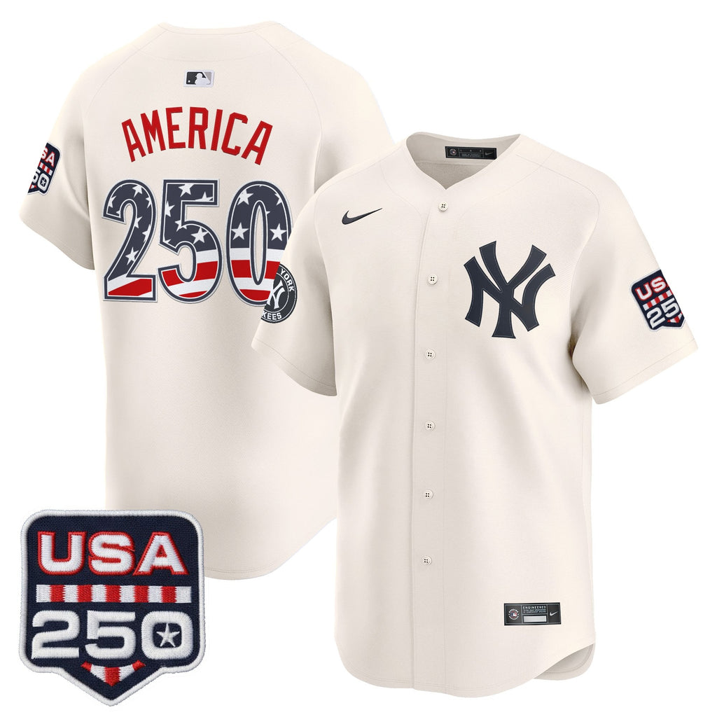 Men's New York Yankees USA 250 Fourth of July Vapor Premier Limited Jersey - All Stitched