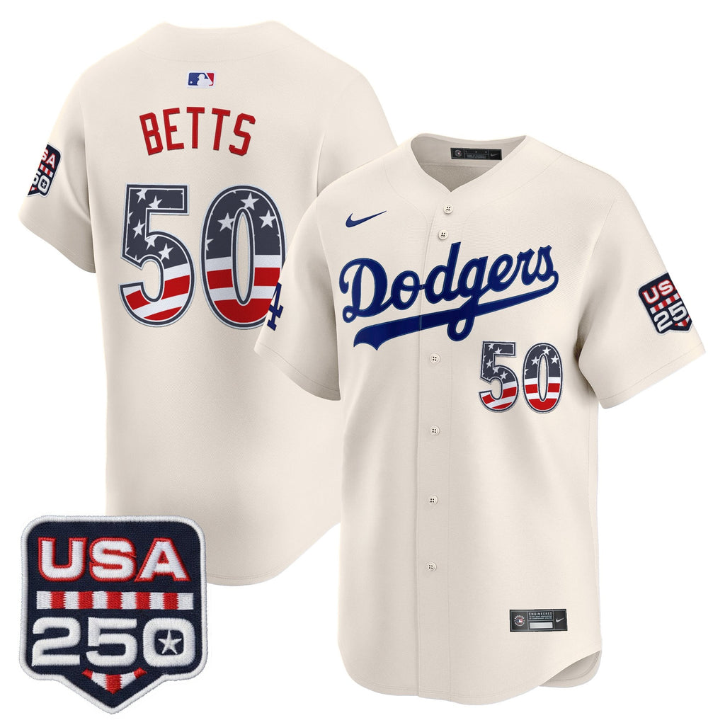 Men's Los Angeles Dodgers USA 250 Fourth of July Vapor Premier Limited Jersey - All Stitched