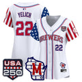 Women's Milwaukee Brewers "America250 Edition" Vapor Premier Limited Jersey - All Stitched