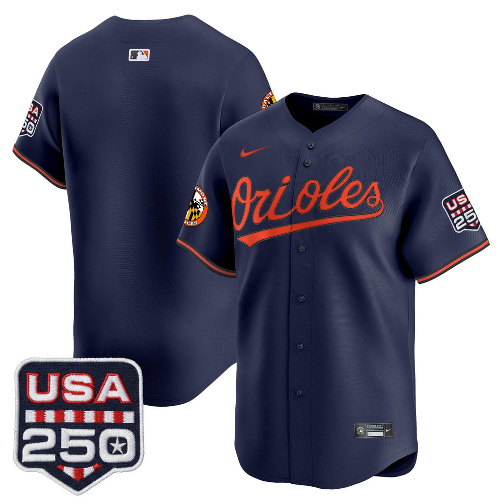 Men's Baltimore Orioles USA 250 Fourth of July Vapor Premier Limited Jersey - All Stitched