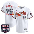 Men's Baltimore Orioles USA 250 Fourth of July Vapor Premier Limited Jersey - All Stitched