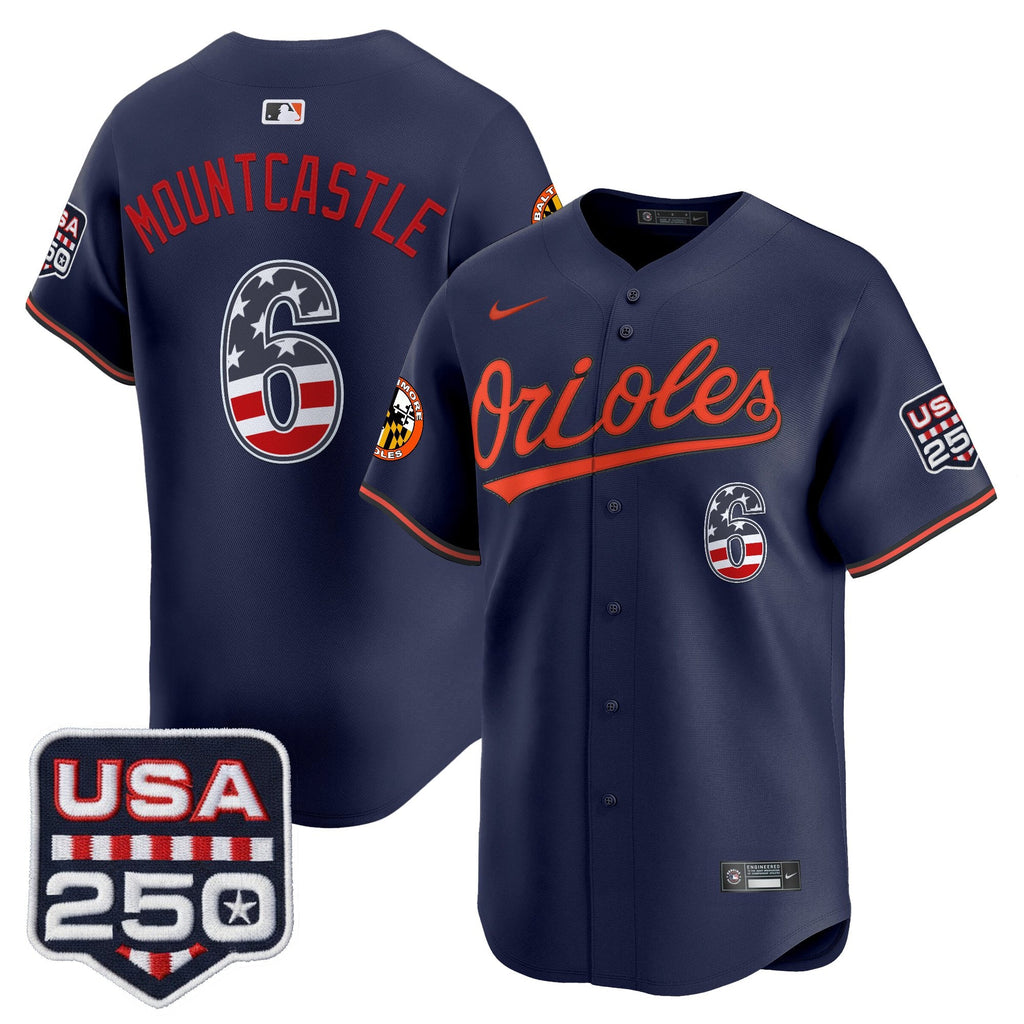 Men's Baltimore Orioles USA 250 Fourth of July Vapor Premier Limited Jersey - All Stitched