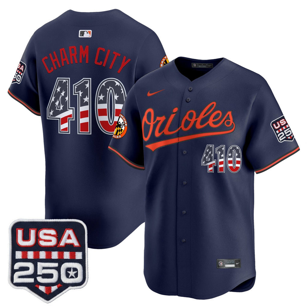 Men's Baltimore Orioles USA 250 Fourth of July Vapor Premier Limited Jersey - All Stitched