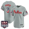Men's Philadelphia Phillies USA 250 Fourth of July Vapor Premier Limited Jersey - All Stitched