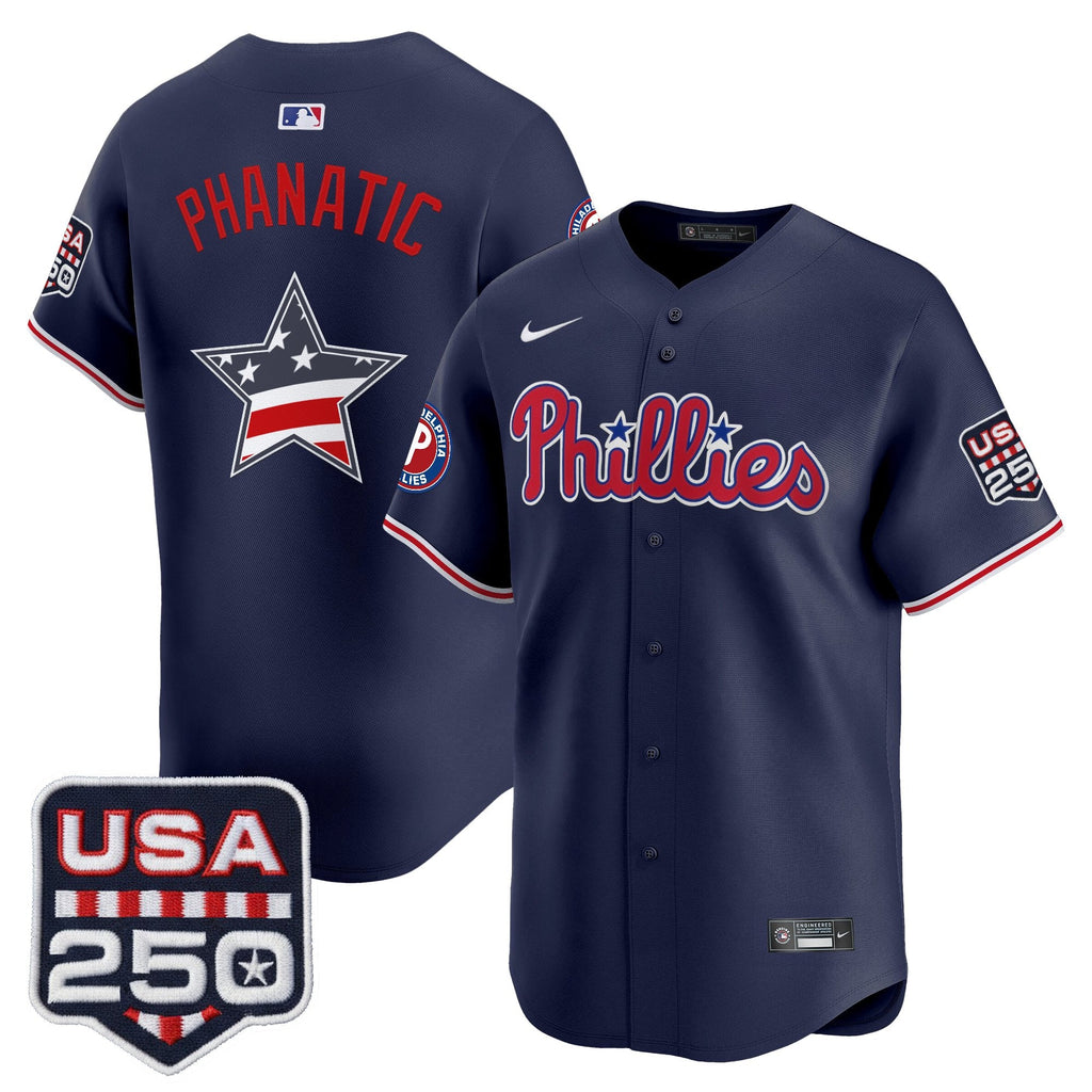 Men's Philadelphia Phillies USA 250 Fourth of July Vapor Premier Limited Jersey - All Stitched