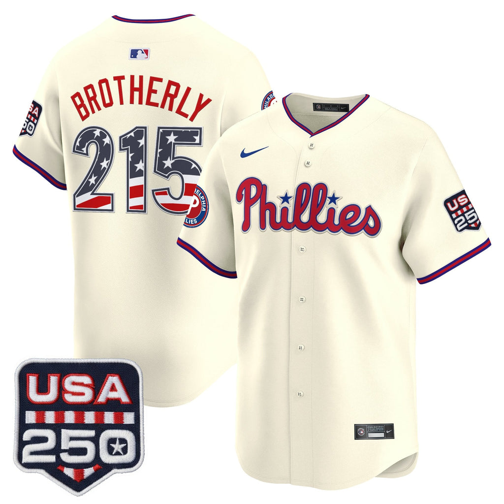 Men's Philadelphia Phillies USA 250 Fourth of July Vapor Premier Limited Jersey - All Stitched